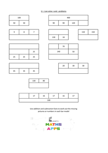 Year 3 Bar Model worksheets | Teaching Resources