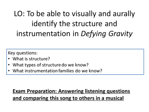 Defying Gravity (GCSE 9-1) | Teaching Resources