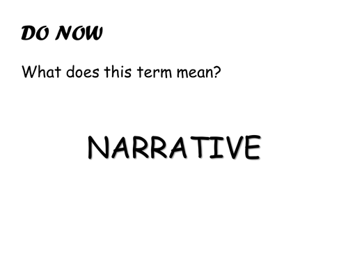 Introduction to Narrative. GCSE Media