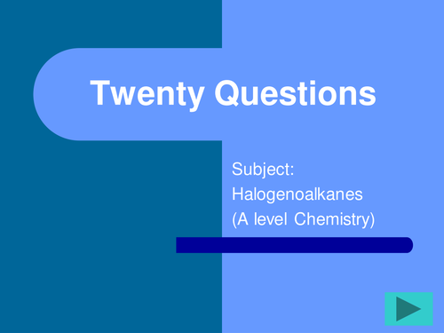 A level chemistry FUN and engaging and different revision resource Halogenoalkane topic