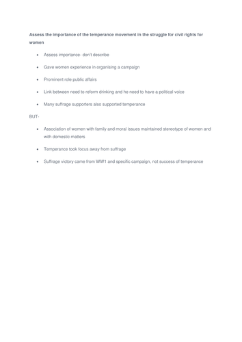 OCR Civil Rights in the USA 1865-1992 WOMEN | Teaching Resources