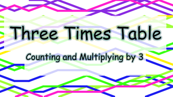 Three Times Table Multiplication Powerpoint X3 Teaching Resources