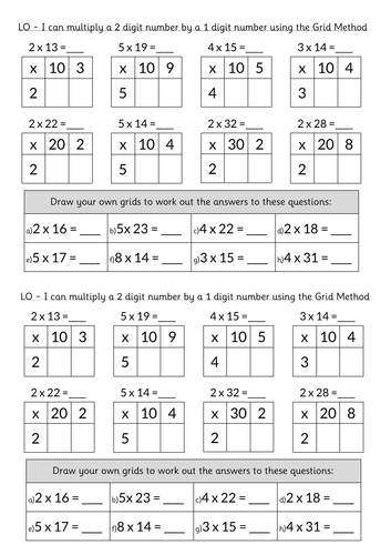 Grid Method Arrays - Place Value to Multiply - with Arrays | Teaching ...