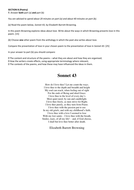 WJEC/EDUQAS Poetry Anthology Mock exam Paper-Sonnet 43 | Teaching Resources