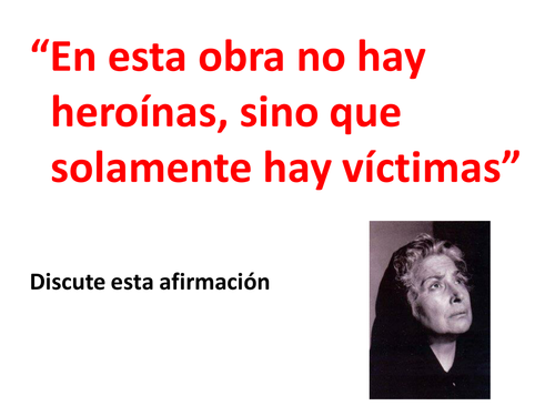 Bernarda Alba como víctima.