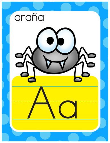 SPANISH ALPHABET MULTICOLOR POSTERS Letter size | Teaching Resources