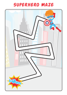 Superheroes Pencil Control, Superhero Fine Motor Skills Mazes by ...