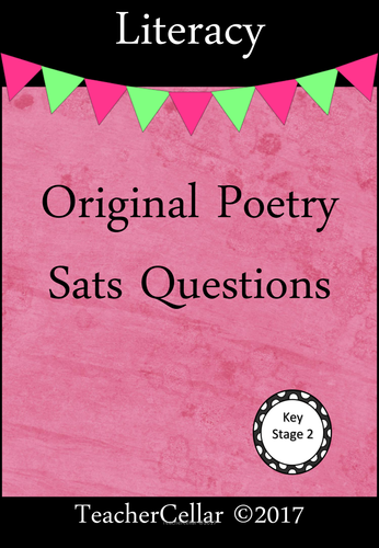 Sats Poetry a Victorian poem