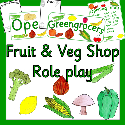 Fruit And Vegetable Shop Role Play Greengrocers Teaching Resources
