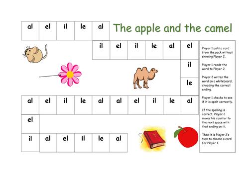 Phonics Game For Al Il El And Le Endings Phase 6 Year 2 Teaching 