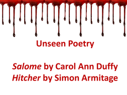 Comparing Unseen Poems - Salome and Hitcher | Teaching Resources