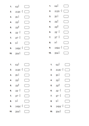 Laws of Indices | Teaching Resources