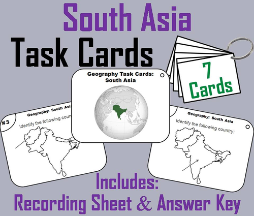 South Asia Task Cards