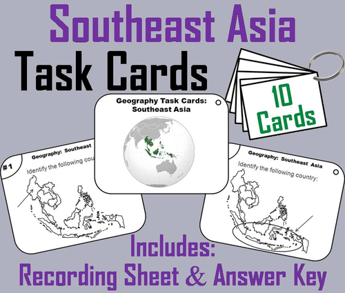 Southeast Asia Task Cards