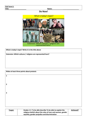 AQA Religious Studies 9-1 GCSE Violent Protest & Terrorism