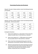 Terminating and Recurring Decimals - Recurring Decimals to Fractions ...
