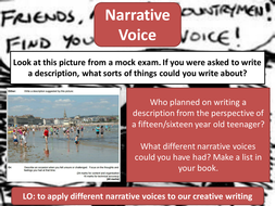 Aqa Gcse English Language Paper 1 Question 5 Narrative Voice Teaching Resources