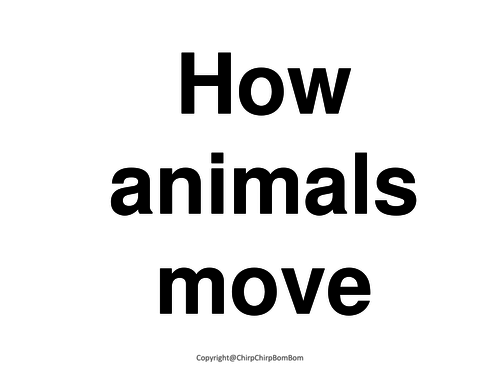 How Animals move (Match animal with name) (Match Name with action-puzzle  type) | Teaching Resources