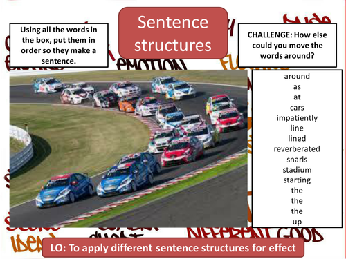 AQA GCSE English Language Paper 1 Question 5 Sentence Structures ...