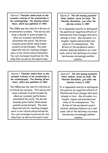 AQA A Level Britain 1951-2007: Thatcher and monetarism