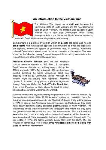 extension of the cold war vietnam essay introduction