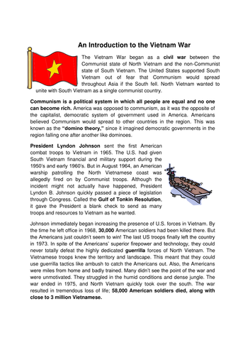 the extension of the cold war vietnam essay introduction