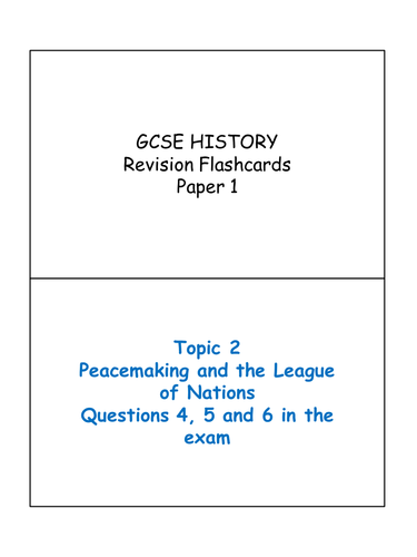 AQA GCSE HISTORY - Student Revision Cards (Paper 1)