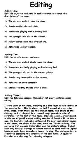 editing writing ks2 teaching resources