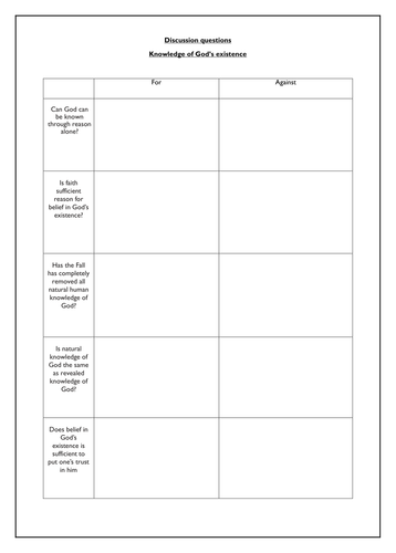 NEW OCR AS/A level DCT lessons: knowledge of God