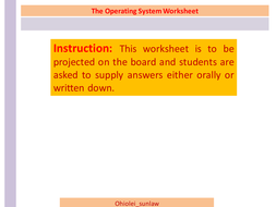 Worksheet_Operating System | Teaching Resources