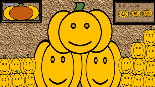 pumpkin powerpoint timer - count down timer 1,2 & 3 minutes