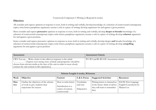 cie english language coursework