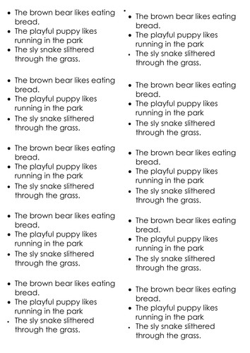 activity to accompany alliteration ppt