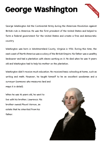 biography of george washington pdf