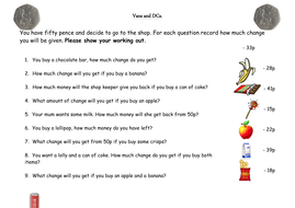 Year 3 Finding Change Worksheets | Teaching Resources