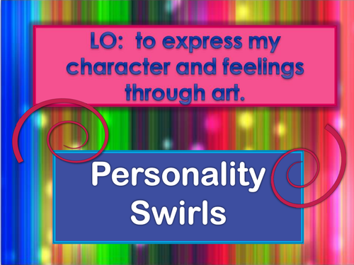 PERSONALITY SWIRLS - COMPLETE ART LESSON FOR A NEW CLASS | Teaching ...