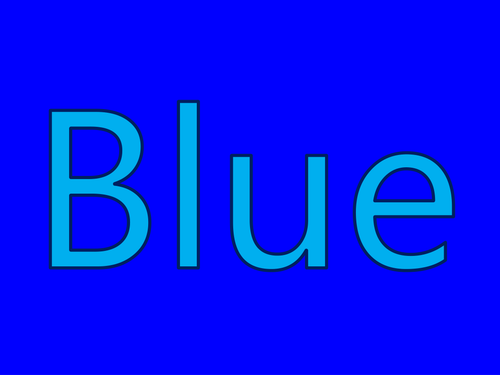 Colour BLUE - Powerpoint to teach preschoolers