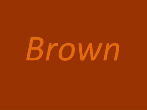 Colour BROWN - PPT to teach preschoolers about browns