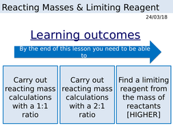 Reacting Masses and Limiting Reagent Edexcel 9-1 | Teaching Resources