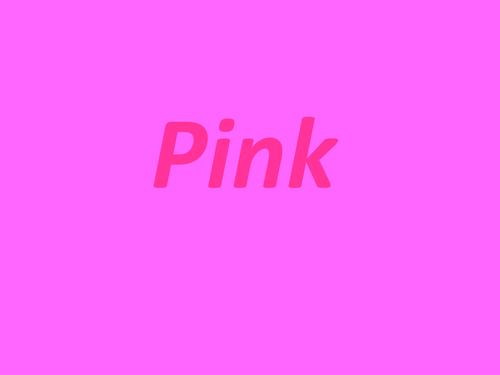 Colour PInk - PPT to teach preschoolers about colours