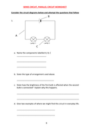 SERIES AND PARALLEL CIRCUIT WORKSHEET WITH ANSWERS ...