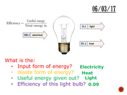 Energy efficiency - complete lesson (GCSE 1-9) | Teaching Resources