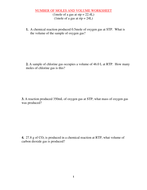 Worksheets The Mole And Volume Worksheet moles and volume worksheet with answers by kunletosin246 number of doc