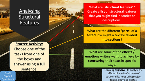 AQA GCSE English Language Paper 1, Question 3 Lesson (8700) New Specification