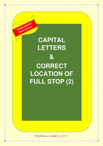 Capital Letters & Correct Location of Full stop (2)
