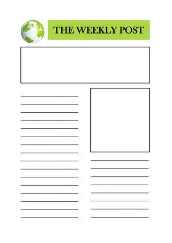 Newspaper templates | Teaching Resources