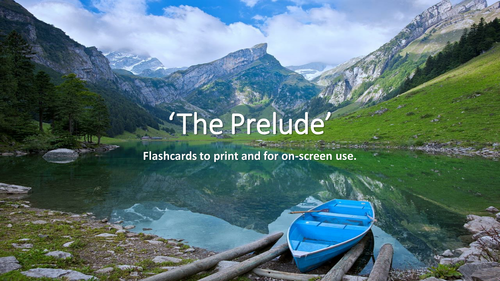 The Prelude Quote flashcards: For Print and Onscreen use with Instructions
