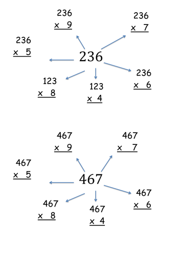 multiplication worksheets teaching resources