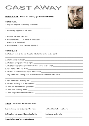 Castaway Film Worksheet