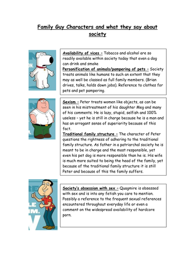 Satire Unit: Family Guy | Teaching Resources